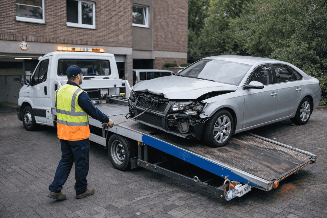 Abholung und Verladung bei der Autoverwertung Oberhausen